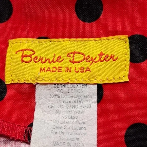 Bernie Dexter Black and Red Polka Dot Wiggle Dress Size S - Picture 6 of 16